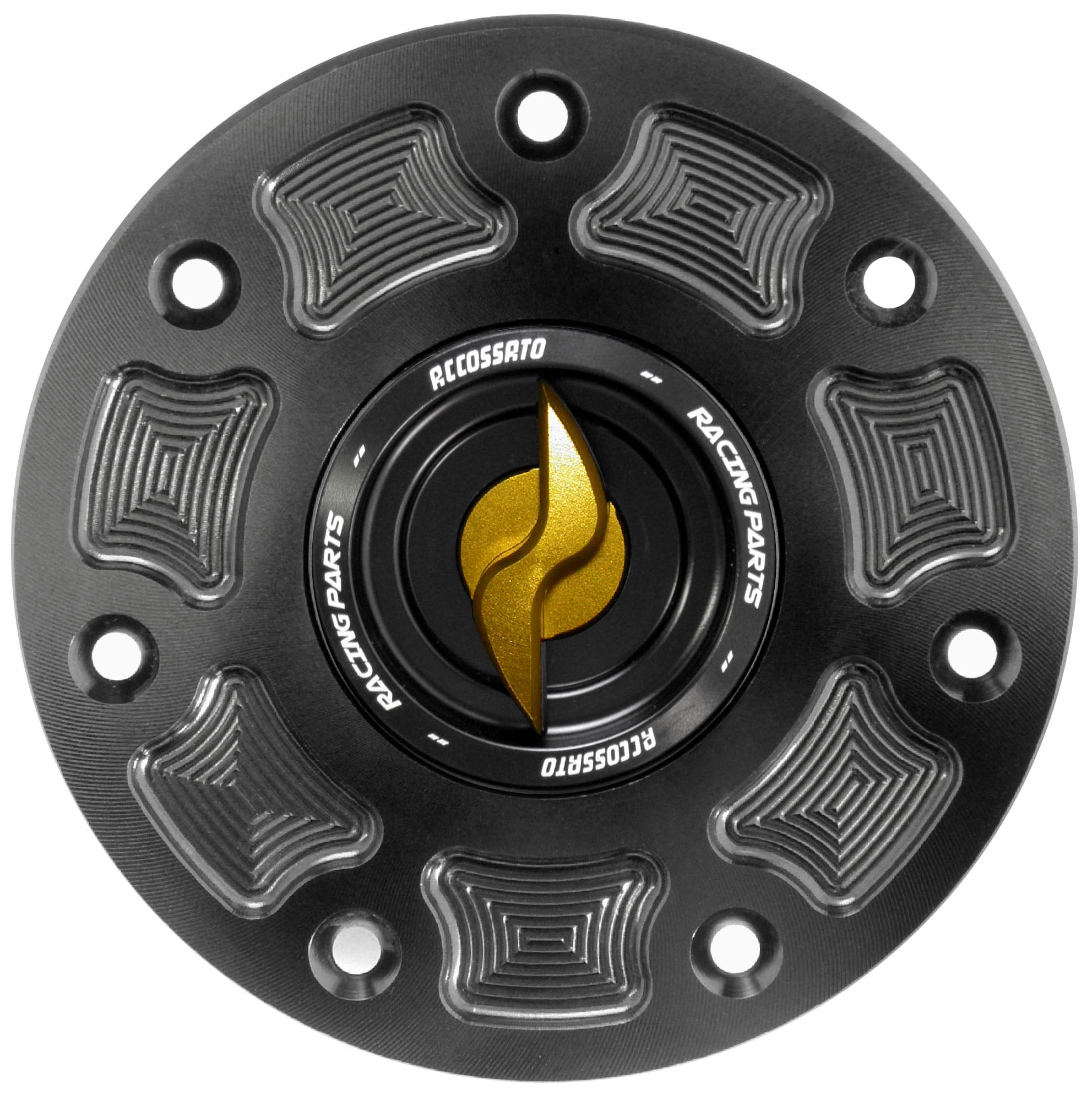 かずと Accossato Fuel Cap for Kawasaki Models - 7 bolt pattern